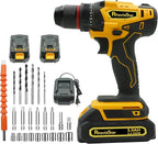 Cordless Drill Set with Battery and Charger, Power Drill Tool Set 20v, 3/8-Inch Keyless Chuck, Variable Speed