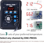 YIHUA 959D-Digital Hot Air Rework Station, High Power with 3 Memories, Airflow Efficiency, °F /°C Display, Accurate Temp.(212°F~932°F), Brushed Aluminum Panel & Safety Features