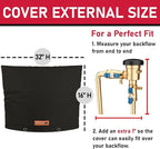 Redford Supply Co. Cold Snap (5°F) Backflow Preventer Insulation Cover, 32" W x 16" H, Pipe Insulation, Water Sprinkler Covers for Outside, Sprinkler Backflow Cover for Winter, Well Pump Bag (Black)