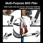Welding Accessories,6pc,Chipping Hammer 10.5",Leather Welding Gloves 13.5",6-in-1 Welpers Pliers 8",Wire Brush 11",Welding Magnet 50LB
