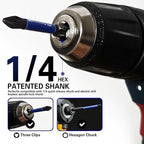 10 Pack Phillips Impact Driver Bits, #3 Phillips Head Magnetic Screwdriver Bits Set, 3.5Inch S2 Alloy Steel Impact Bits, 1/4" Hex Shank Screwdriver Drill Bit, CNC Machined ph3 Impact Drill Bits