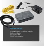 Hitron Bonded MoCA 2.5 Network Adapter for Ethernet Over Coax (Add-on 1 Pack) | Up to 1 Gbps Ethernet | Ideal Backbone for Home Mesh WiFi, Streaming, and Gaming