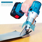 Cordless Metal Sheet Shears Electric Scissors with 360° Swivel Head, Battery-Powered Sheet Metal Cutter for Iron, Aluminum, Steel, Carpet, Leather & Cardboard Curve/Straight Cutting