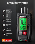 KAIWEETS Electrical Test Kit, Non-Contact Voltage Tester with Signal Percentage, GFCI Outlet Tester with LCD Display, Wiring Fault Checker, Outlet Tester Kit for Electrician, DIY