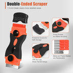 Caulking Tool Kit, Stainless Steel Caulk Remover Caulking Tool Set with Cut Resistant Gloves, Scraper, Silicone Caulking Tools, 4 in 1 Caulking Finishing Tool for Bathroom Kitchen Living Room