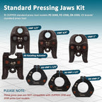 7PCS MegaPress Pressing Kit 1/2”-2” with 3PCS Pressing Jaws,3PCS Press Rings, 1PC Actuator for Carbon Steel Pipes Compatible with Standard Pressing Tools