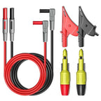Goupchn Multimeter Test Leads Kit 6PCS with Alligator Crocodile Clips, Wire Piercing Probes 4mm Piercing Clip for Multimeter Voltmeter Thermometer Testing