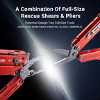 NEXTORCH PIONEER MT20 14-IN-1 Multi-tools Full-Size,Versatile Multi-tool Set with Scissors Needle Nose Pliers Pocket Clip Multi-tool (RED)