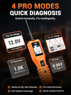 KZYEE KM10 Power Circuit Probe Kit, 12V 24V Automotive Circuit Tester, Digital Multimeter, Short Finder, AC/DC Voltage Tester, Diode & Resistance, Current Probe Component Activation, 20FT+20FT Cable