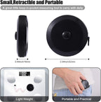Tape Measure Body Measuring Tape, Retractable 60 Inch Soft Mini Measuring Tape, Small Sewing Fabric Tape Ruler for Cloth Waist Medical Nursing Craft(3 Pack/Black)