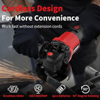 NAWIN 4 inch Cordless Angle Grinder Kit, Variable Speed Grinder, 2×4.0Ah Li-Ion Battery&Fast Charger,9000RPM Brushless Motor, battery angle grinder tool,angle grinder cordless