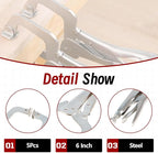 findmall 10Pcs 11 Inch Locking C Clamps with Swivel Pads Heavy Duty C-Type Locking Plier Table and Tool Vise Grip