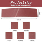 Sanding Belts and Sanding Discs Set - 10 Pack 4x36 Inch Aluminum Oxide Belts(80/120/150/240/400 Grit) and 10 Pack 6-Inch Self-Adhesive Discs (80/100/120/180/240/400 Grit) for Wood, Metal Polishing