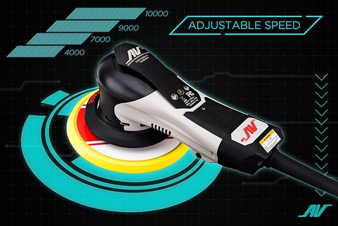 AirVANTAGE 5" Palm-Style, 2nd Generation Industrial Advanced Electric Sander Central-Vacuum with Low-Profile Pad (3/32- Hook & Loop)