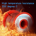 BNTECHGO 22 Gauge Flexible 2 Conductor Parallel Silicone Wire Spool Red Black High Resistant 200 deg C 600V for Single Color LED Strip Extension Cable Cord,Model,50ft Stranded Tinned Copper Wire