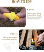 Fire Plugs Fire Starters - Windproof Fire Starter for Campfires Long Brun Time - Fire Starters for Fireplace,Chimney,BBQ Grill,Camping Fire,Wood Stove - Emergency Survival Tools 24pcs