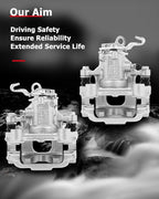 cciyu Rear Left & Right Brake Calipers Assembly w/Bracket 19B6384 19B6385 For Audi For A3/For A3 Quattro,For Volkswagen For Beetle/For Eos/For Golf/For GTI/For Jetta/For Passat