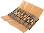 12-Pieces Woodworking Wood Carving Tools Chisel Set with Canvas Bag, Razor Sharp CR-V 60 Steel Blades