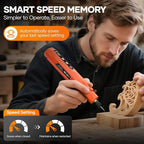 Kejector Cordless Rotary Tool Kit with 113 Accessories Mini Rotary Tool with LED Screen & Ring Light 5-Speed Adjustable for Engraving Sanding, Polishing, Carving, Cutting, DIY Crafts, USB-C Charging