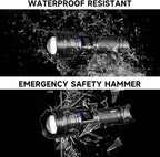 IkeeRuic 2Pack Rechargeable Flashlights High Lumens, Powerful Tactical Flashlights, 5 Modes LED Flashlight Adjustable, Brightest Flashlight Waterproof, Handheld Flash Light for Home, Camping, Hiking