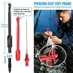25PCS Multimeter Test Leads Kit, Test Leads Set with Replaceable Alligator Clips,Wire Piercing Probes, Alligator Clips,Test Hook Clips,Test Tweezer for Digital Electrical Multimeter Testing
