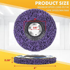 10 Pack Angle Grinder Stripping Wheel Strip Disc Angle Grinder Attachments Grinder Wheel, Paint Metal Oxidation Rust Remover Stripper Tool (4'' x 5/8'')