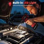 Cordless Impact Wrench, 1500Nm/1106Ft-lbs Electric Impact Gun 1/2 Inch with 2x4.0Ah Batteries, High Torque Impact Driver for Car/Truck RV/Mower