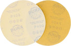 Dura-Gold Premium 400 Grit 6" Gold Sandpaper Discs, No Hole Pattern Dustless, Box of 50, Hook & Loop Backing for DA Sander, Finishing Coarse Sanding Abrasive Automotive Paint, Woodworking Wood, Metal