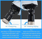 Diamond Core Drill Bit 1-1/4” 32mm Vacuum Brazed Hole Saw with Flutes for Granite Quartz Hard Porcelain Tile with 5/8-11 Female Thread & 3/8” Hex Shank Adapter Fit Angle Grinders & Drills