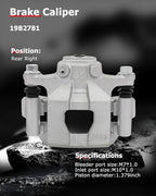 cciyu Rear Right Brake Caliper Assembly w/Bracket 19B2781 2002-2023 For Nissan For Altima,2003-2008 2019-2021 For Nissan For Maxima