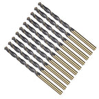 Drill Bit, 4.2mm Cutting Diameter, 4341 HSS Gold and Black 118° Cutting Angle Number Jobber Bits - (Applications: for Drilling Soft Metal Plastic Wood), 10-Pieces