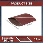 12 Pcs Sanding Belts 8 x 19 Inch 120 Grit Aluminum Oxide Abrasive Sandpaper for Belt Sander Metal Grinding Wood Working Weld Rust Removal