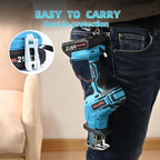 21v Cordless Reciprocating Saw, 2.0 Ah Battery Operated Reciprocating Saw With Charger,Hog Ring Anvil And 4 Pcs Blades For Wood Pvc Pipe Tree Cutting By SHINTYOOL