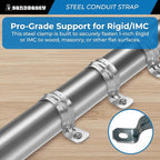 1-Inch One-Hole Conduit Strap | Steel Clamp for Rigid/IMC - Sandbaggy (1 inch, 400, Count)
