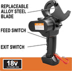 Battery Cable Wire Cutters Ratcheting Compact Heavy Duty Cutters (1000 MCM Copper/ 1500 MCM Aluminum) Professional Electrical Portable Cable Cutter with Comfort Grip Handles, Alloy Steel Blades