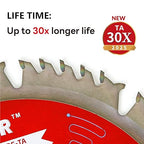 Circular Saw Blade Woodworking TA Series,12" 60-Tooth 1" Arbor, Combination Wood Cutting Saw Blade,Special Anti-Thermal Adhesion Coating on Cutting Edge-TA, Com 12" 60T TA