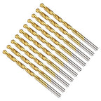 Drill Bit, 5/32" Cutting Diameter (3.969mm), 4241 HSS TiN Coated 118° Cutting Angle Versatile Jobber Bits - (Applications: for Drilling Plastic Wood Soft Thin Metal), 10-Pieces