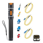 Fiber Optic Cable Troubleshoot Kit - 1pc Visual Fault Locator & 1pc FC to LC Adapter & 4pcs Couplers(LC, SC, ST, FC) & 3 Short Patch Cords (Mode Number: VFL-10)