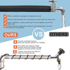 Water Pipe Heat Blanket, 39"x7" Stickable Water Pipes Heater Tape with 6.6Ft Cable Foil Pipe Warmers Water Line Insulation Wrap Pipe Freeze Protection for Outdoor Pipe RV Sewer Hose, Max140˚F，110V