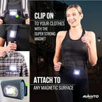 AVANTO Elite Magnetic Clip On Flashlight, USB-C Rechargeable Running & Walking Lights - Dog Walking & Night Running Light