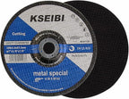 KSEIBI 645108 Grinding Wheels 10-Pack, Aluminum Oxide Discs for Metal & Stainless Steel, 7" x 1/8" x 7/8", Aggressive Grinding for Angle Grinders, Depressed Center Design