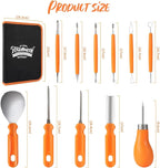 Bifrost Pumpkin Carving Kit, Halloween Pumpkin Carving Tools 22 Piece Premium Stainless Steel Tool Set with Stencils & Convenient Storage Bucket for Effortless Halloween Decorating