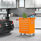 7 Drawers Rolling Tool Chest, Portable Storage Tool Box with Wheels, Tool Chest with Lock for Warehouse, Garage, Repair Shop and Tool Room