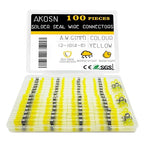 100 PCS Yellow Heat Shrink Butt Connectors,12-10 AWG, Self Soldering Butt Connector, Waterproof Solder Seal Wire Connectors, Butt Splice Wire Terminals for Automotive Marine Boat