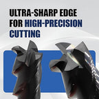 6 Pcs 1/4" Carbide Square End Mill, 4-Flute TIALN Coated CNC Mill Bits for Steel, Alloy Steels, Hardened Steel, End Mills for Precision Milling Tasks, DIYers & Professionals