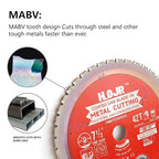 Metal Cutting Circular Saw Blade, Steel and Stainless Steel Cutting, The Cutting Head uses a Special Anti-Heat Sticking Coating with high Finish and Long Life,FMB 7-1/2 inch 42-Tooth 20mm -TA