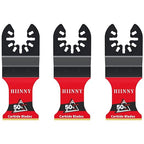 3PCS Carbide Oscillating Tool Blades,Heary Duty for Hard Material,Professional Universal Oscillating Saw Blades,Quick Release for Hard Metal, Nails, Bolts and Screws