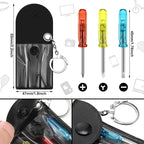 240 Pcs Mini Tape Screwdriver Keychain Set Christmas Men Gifts Bulk Adult Party Favors Multitool Pen Card Tool Measuring Keychains Stocking Christmas Stuffers for Men Dad (Multicolor)