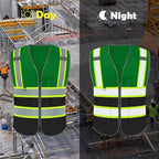 BeautyWill Custom Logo 10/20 Pack Safety Vest Class2 High Visibility Vest with Pockets Breathable Construction Vest Bulk