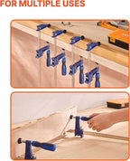 VEVOR Bar Clamps for Woodworking, 4-Pack 36 inch Opening, Lockable F-Clamp with 600 lbs Load Limit, 2-1/2 inch Depth, Cast Iron and Carbon Steel, Easy to Use, Wood Clamps for Woodworking Metal Working